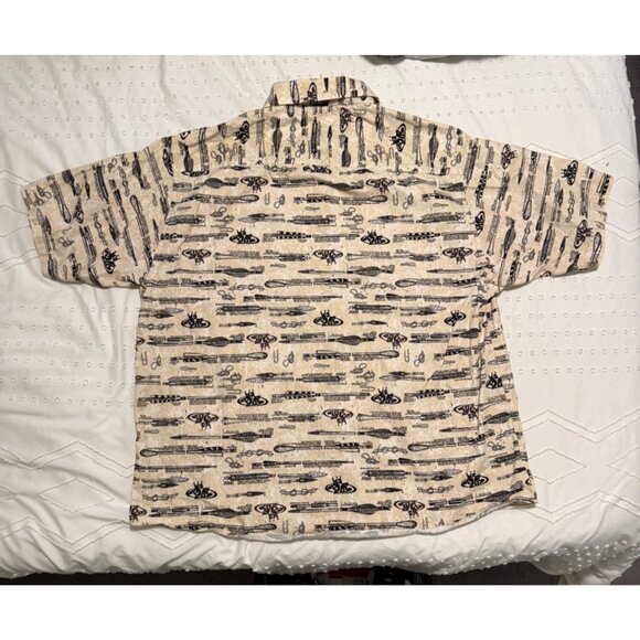 Vintage PNB Nation Short Sleeve All Over Print Button Up Shirt Size L - Picture 5 of 5